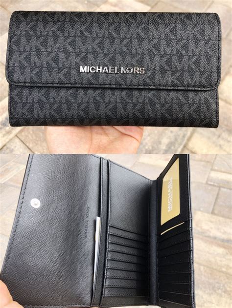 michael kors jet set black and white wallet|bolso Michael Kors jet set.